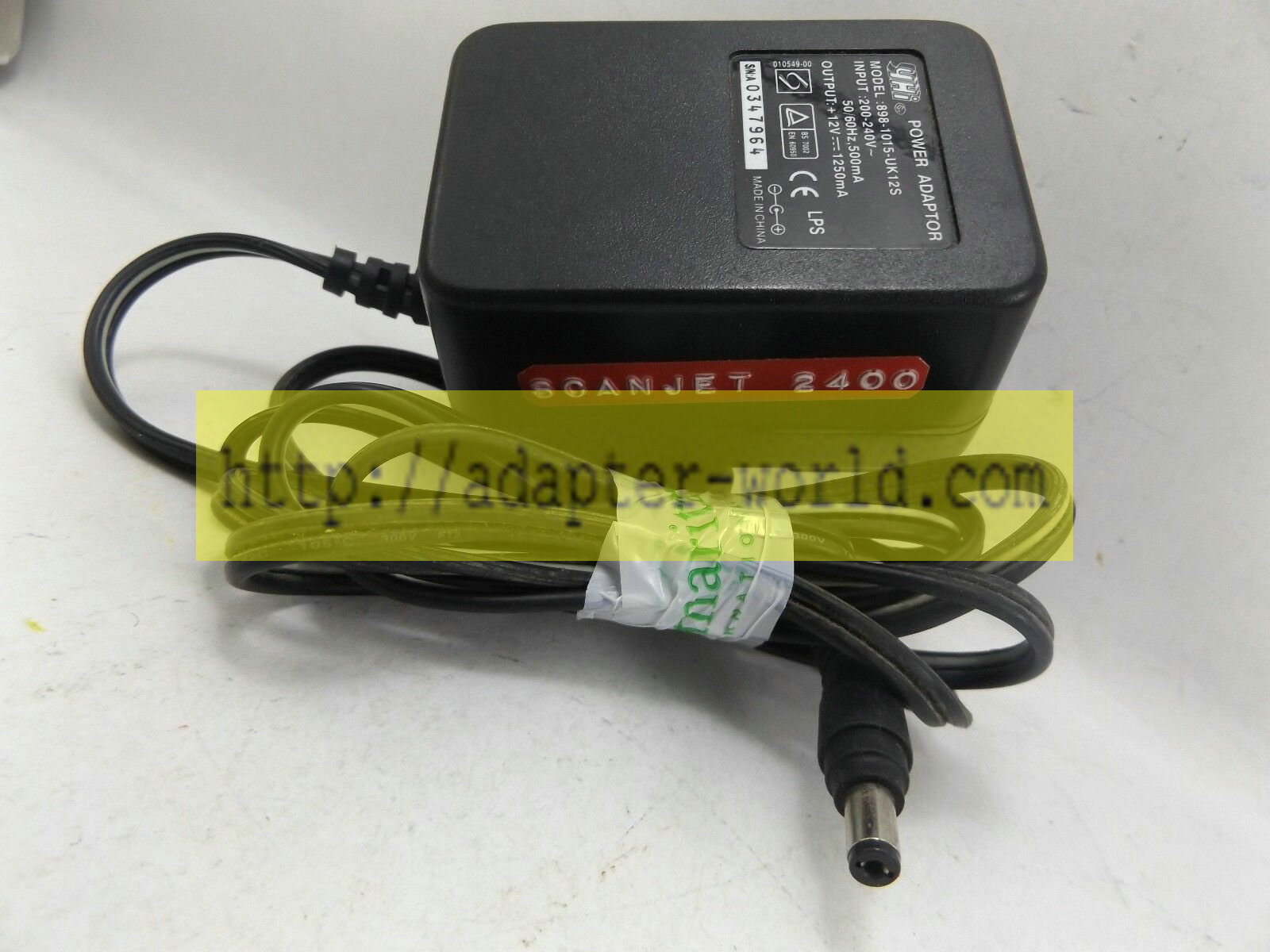 *Brand NEW* YHi 898-1015-UK12S 12VDC 1250mA AC Adapter - 5mm/1.5mm POWER SUPPLY